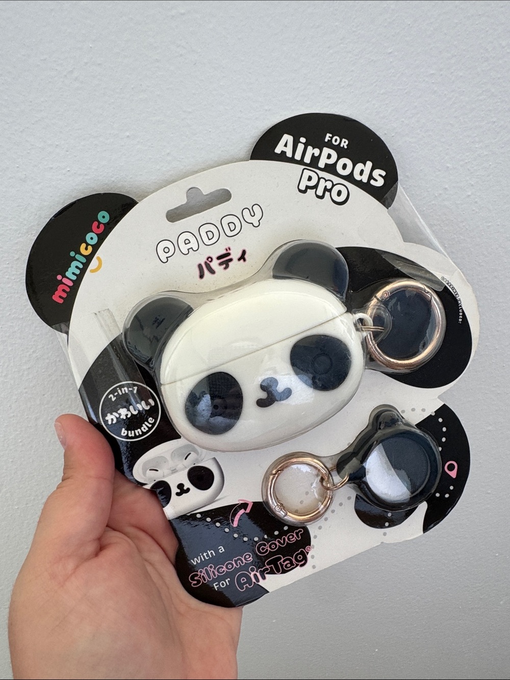 PADDY Panda Silicone AirPods Pro Case with Keyring
